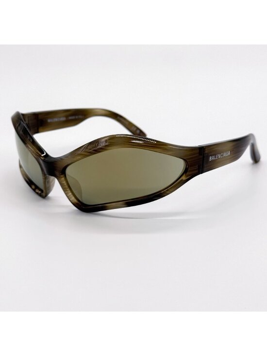 NEW BALENCIAGA BB0314S 003 SUNGLASSES HAVANA/BRONZE GEOMETRIC UNISEX EYEWEAR main image 4